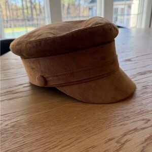 By Anthropologie Tan Suede Cap